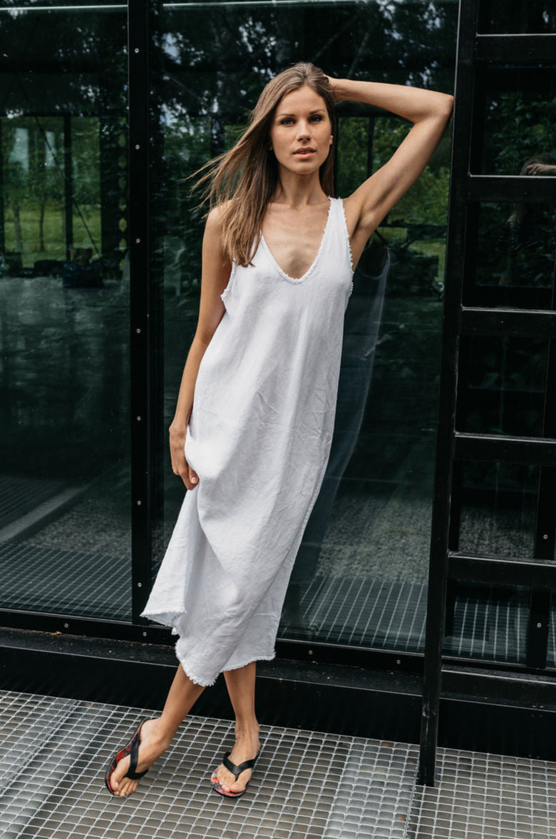 ROM bias cut dress