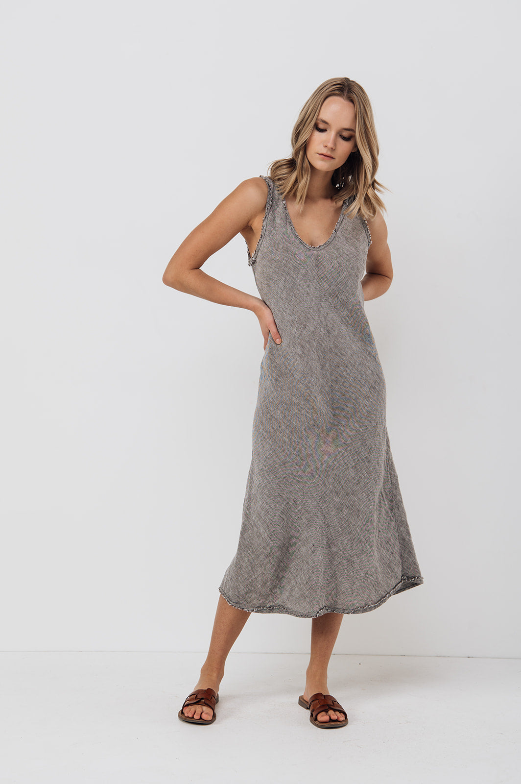 ROM bias cut dress