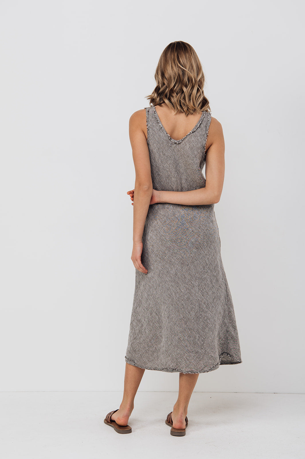 ROM bias cut dress
