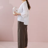 SANEL wide  heavy linen pants