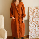 ADELE wrap dress robe AUTUMN colors