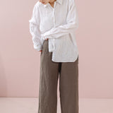 SANEL wide  heavy linen pants