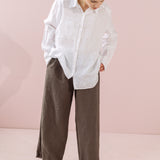 SANEL wide  heavy linen pants