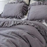 RAW EDGE ruffle pillowcase SET