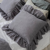 RAW EDGE ruffle pillowcase SET