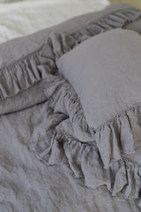 RAW EDGE washed linen duvet cover set