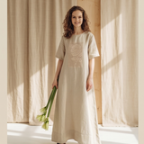 CHANIL maxi dress with crochet rose