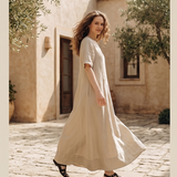 CHANIL maxi dress with crochet rose