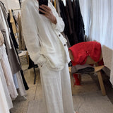 BOYFRIEND  RAW linen jacket and Wild pants set