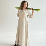 CHANIL maxi dress with crochet rose