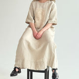 CHANIL maxi dress with crochet rose
