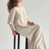 CHANIL maxi dress with crochet rose