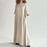 CHANIL maxi dress with crochet rose