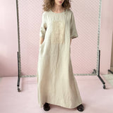 CHANIL maxi dress with crochet rose
