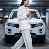 BOYFRIEND  RAW linen jacket and Wild pants set
