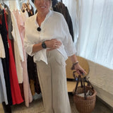 RAW linen midi  skirt