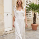 JILY  linen  maxi dress in heavy linen