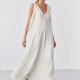 JILY  linen  maxi dress in heavy linen