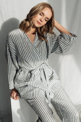 Dusty blue stripes set LISA PLUS