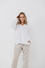 Classic white  linen shirt DI