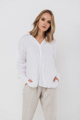 Classic white  linen shirt DI