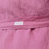 ADELE wrap dress robe white - MOO Linen Shop