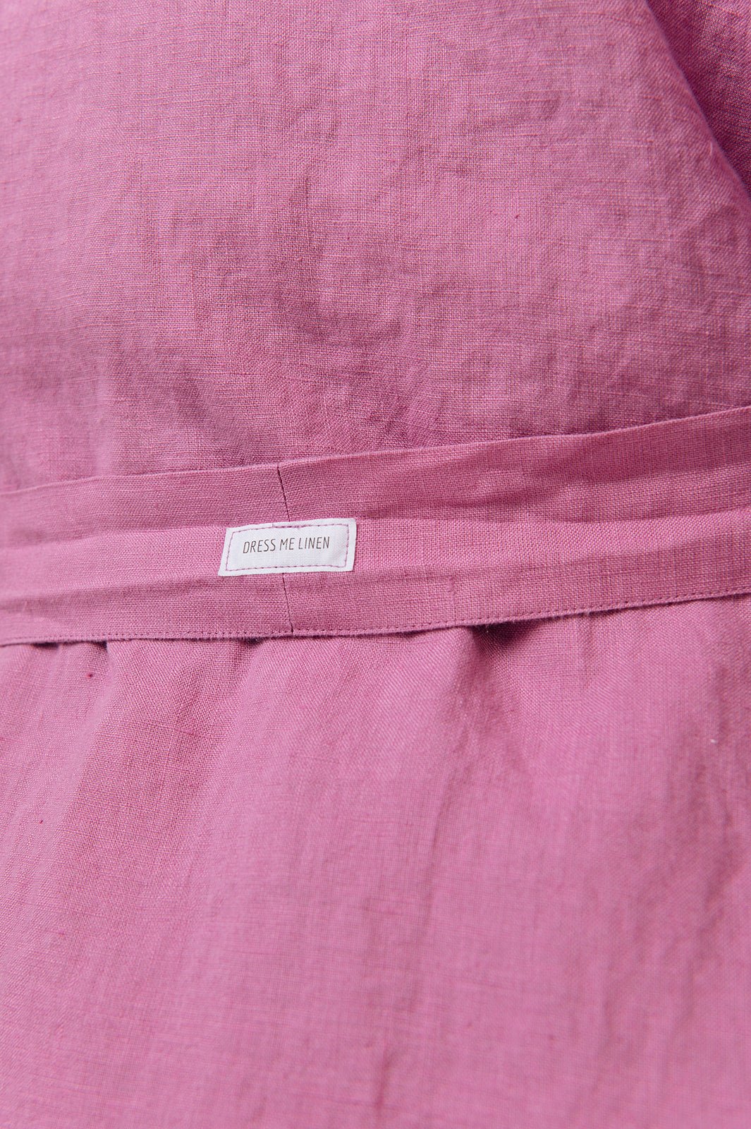 ADELE wrap dress robe white - MOO Linen Shop