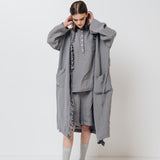 ADELE wrap dress robe white - MOO Linen Shop