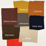 ADELE wrap dress robe AUTUMN colors beige - MOO Linen Shop