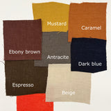 ADELE wrap dress robe AUTUMN colors beige - MOO Linen Shop