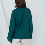 AJO wrap shirt white - MOO Linen Shop