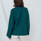 AJO wrap shirt white - MOO Linen Shop