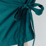 AJO wrap shirt white - MOO Linen Shop