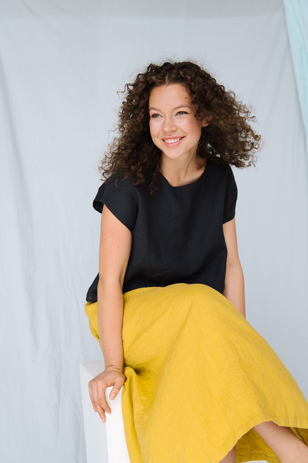 ALICE tank top natural - MOO Linen Shop