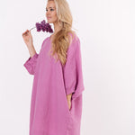 ANEMONE tunic dress white - MOO Linen Shop