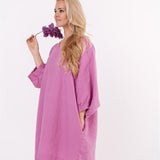 ANEMONE tunic dress white - MOO Linen Shop