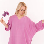 ANEMONE tunic dress white - MOO Linen Shop