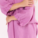 ANEMONE tunic dress white - MOO Linen Shop