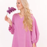 ANEMONE tunic dress white - MOO Linen Shop