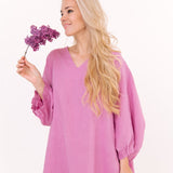 ANEMONE tunic dress white - MOO Linen Shop