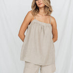 BALI cami set white - MOO Linen Shop