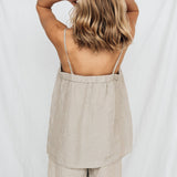 BALI cami set white - MOO Linen Shop