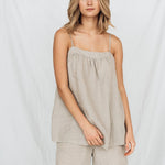 BALI cami set white - MOO Linen Shop