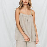 BALI cami set white - MOO Linen Shop