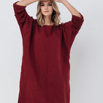 BARCELONA tunic dress cream - MOO Linen Shop