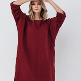 BARCELONA tunic dress cream - MOO Linen Shop