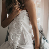 Bath towel WHITE natural - MOO Linen Shop