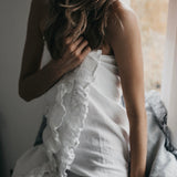 Bath towel WHITE natural - MOO Linen Shop