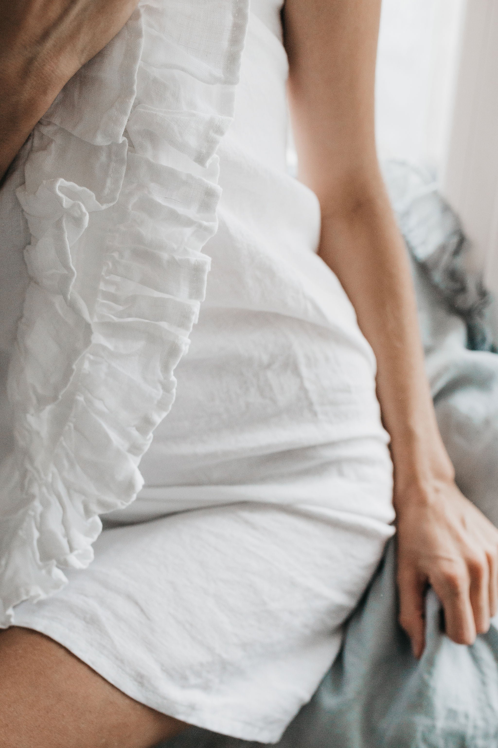 Bath towel WHITE natural - MOO Linen Shop