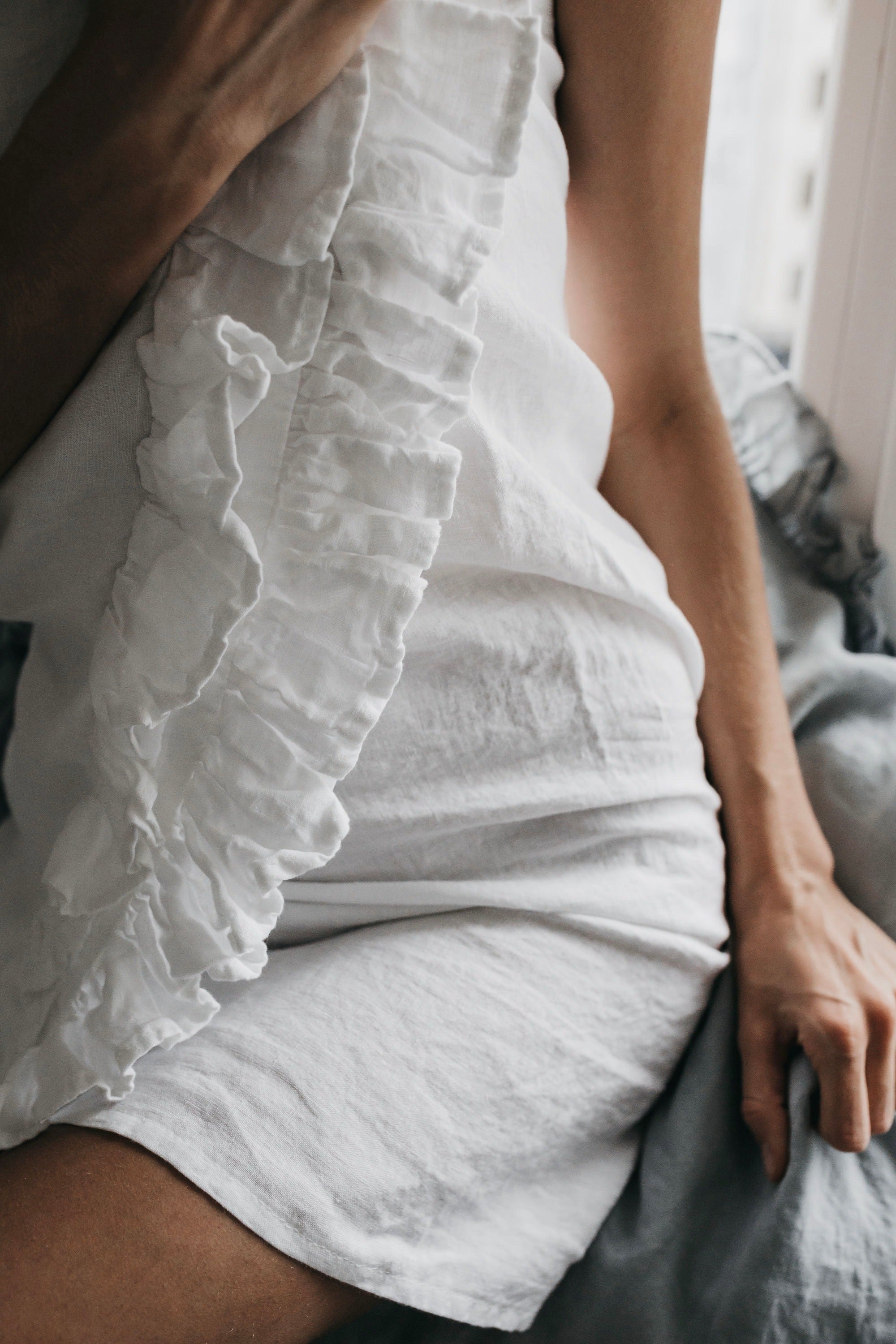 Bath towel WHITE natural - MOO Linen Shop